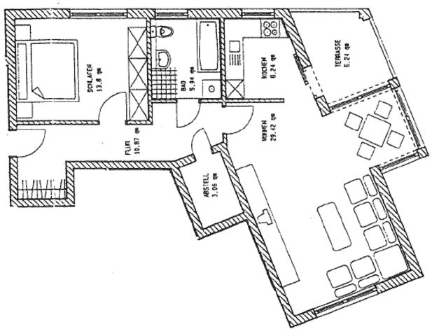 sonnige 2-Zimmerwohnung mit Südterrasse in bester Wohnlage von Ilmenau