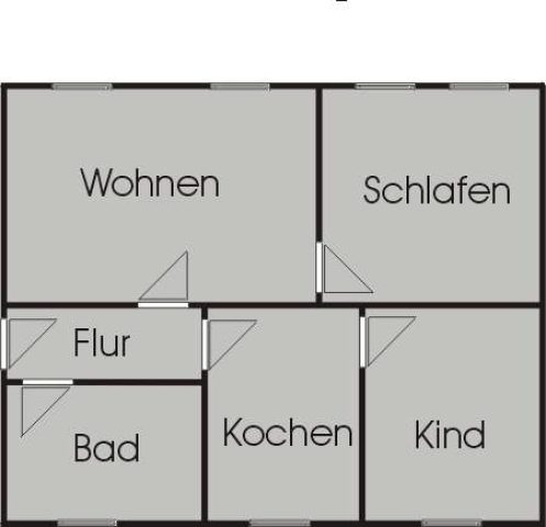 kleine gemütliche 3-Raumwohnung in Gerberg