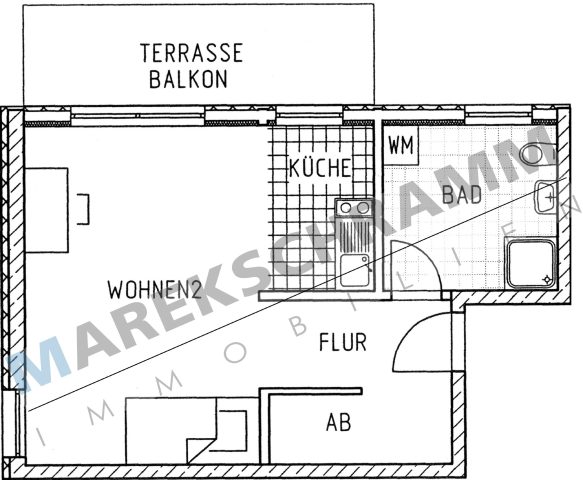 1-Raumwohnung in neu gebauter Appartementanlage direkt auf dem Campus