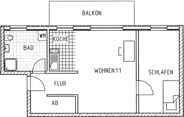 2-Raumwohnung in neugebauter Appartmentanlage direkt an der Uni und Zugang zum schnellen Uninetz FEM e.V.